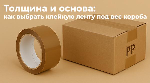 Толщина и основа: как выбрать клейкую ленту под вес короба