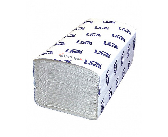 Полотенце бумажное Lime V-укл. белое 1-сл. 200 шт. 210600
