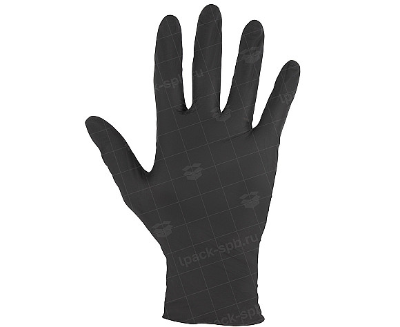 Перчатки нитриловые черные 4,0 гр, размер XL
