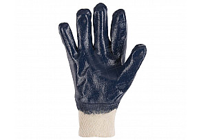 Нитриловые перчатки "Резинка" - синие