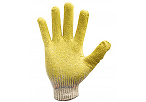 Перчатки с латексным покрытием - одинарный слой, желтые