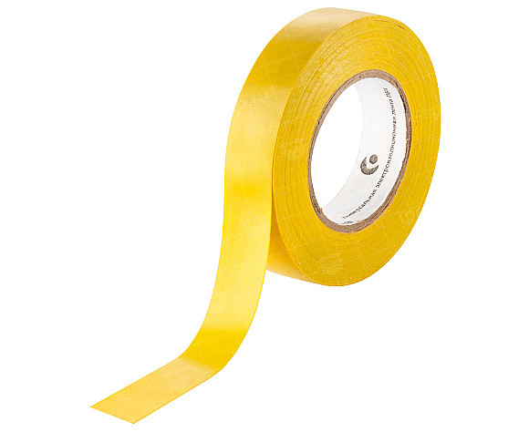 Изолента желтая 19мм*20м, стандарт